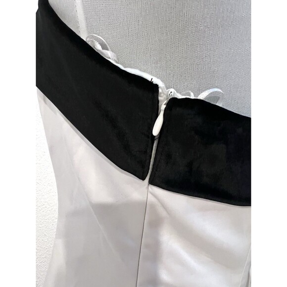 Zara strapless bow top in black and white in women size large 9003/420 - Picture 11 of 16